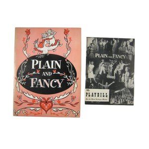 Set 2 Plain and Fancy Program and Playbill 1955 Richard Derr Barbara Cook Shirl